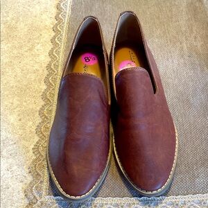 Indigo Brown Leather Loafers never worn
